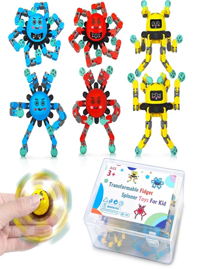 Dr.Kbder Valentines Day Gift for Kids Classroom Boy 6 Pack Fidget Spinner Toys ADHD Sensory Autism Airplane Car Travel Restaurant Road Trip Activities Autistic Cool Prizes Must Have Christmas Stocking Stuffers - Image 1